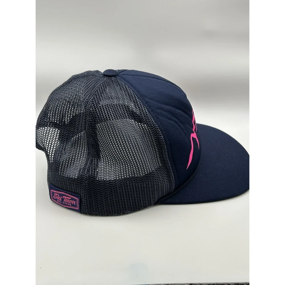Ski Town All-Stars The Alpineer Rope Trucker Hat Navy Mesh Back Adjustable Youth